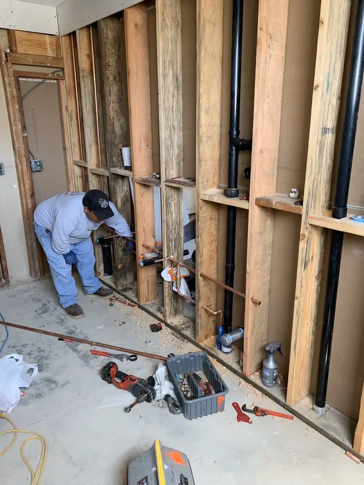 Commercial rough-in plumbing for Gas Line Repair in Honeygo